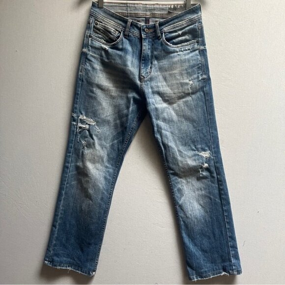 Diesel straight cut denim distress jeans Sz 30 - Picture 1 of 14